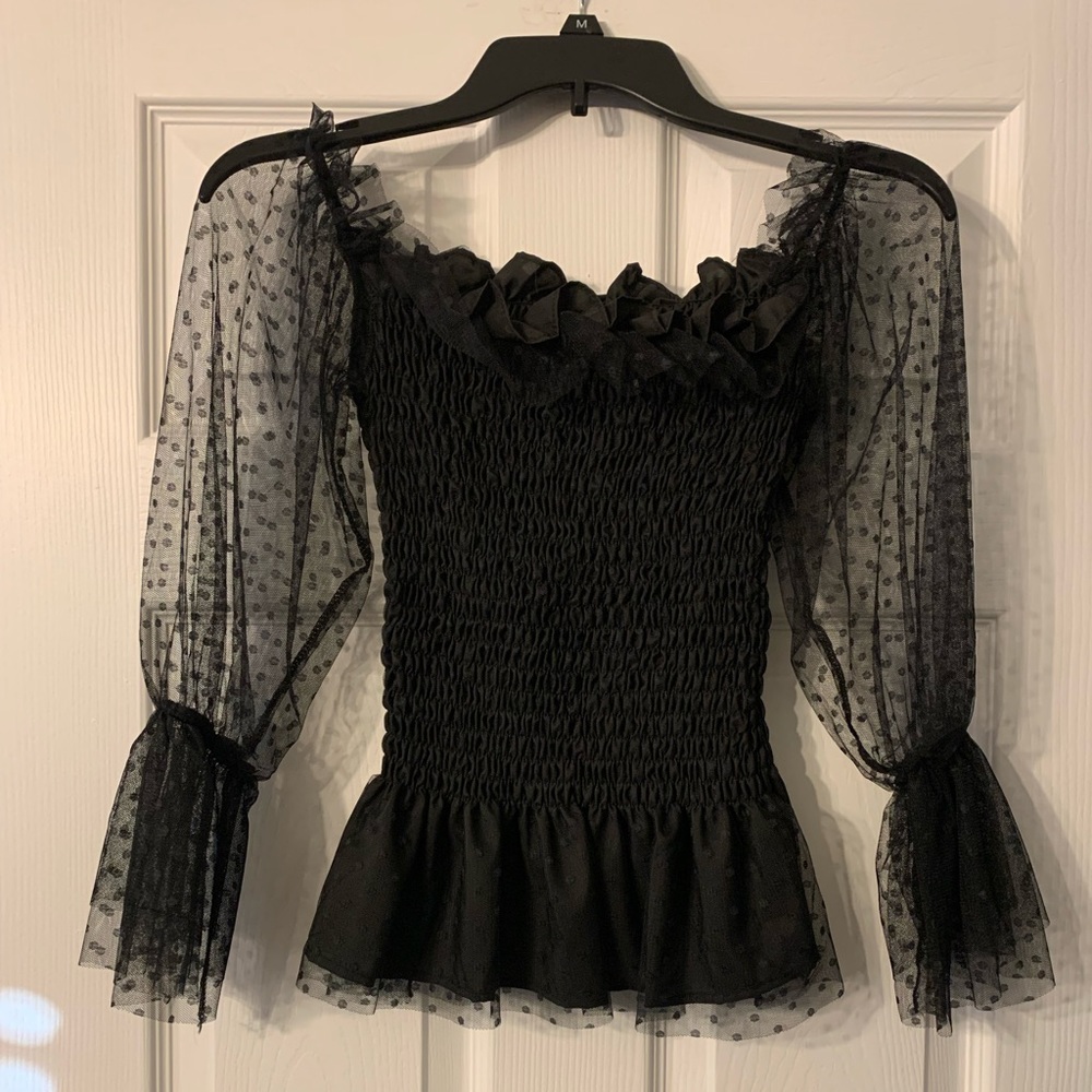 Black sheer top